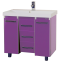 Джулия QVATRO -105 Тумба с 3 ящ. конус сиреневая Л-Джк01105-1510Ко3 - 0