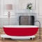 Ванна из литьевого мрамора Kolpa San Milo 174х75 красно-белая 592460 - 0