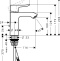 Смеситель Hansgrohe Metris 31080000 для раковины - 12