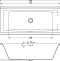 Акриловая ванна Riho Still Square 180x80 подголовник справа B099003005 - 10