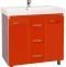 Тумба под раковину Misty Джулия 90 красная глянцевая Л-Джк01090-0413Пр3Я - 0