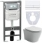 Комплект унитаза с инсталляцией Ceramica Nova Balearica белый с сиденьем микролифт и кнопкой белой матовой CN6000_1002W_1000 - 0