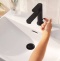 Смеситель для раковины Hansgrohe Rebris S  с донным клапаном черный матовый 72517670 - 3