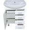 Тумба с раковиной Misty Стелла 65 белая глянцевая ИП000000599 - 1