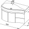 Тумба с раковиной Aquanet Сопрано 2-95 белая L - 13