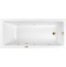 Ванна акриловая WHITECROSS Wave Soft 170x75 с гидромассажем белый - золото 0101.170075.100.SOFT.GL - 0