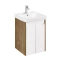 Тумба с раковиной Aquaton Сканди Doors 45 белый - светлое дерево 1A2787K0SDZ90 - 0