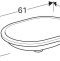 500.758.01.2 Geberit VariForm Раковина с установкой под столешницу  эллиптичекой формы, T1=55х40 см, без отв. под смеситель, без отв. перелива - 4