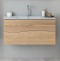 EB1833RU-P6 тумба под раковину SHERWOOD 2 ящика, с системой push-to-open /100/(натуральный дуб) - 0