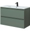 Тумба под раковину Allen Brau Eclipse 100 серо - зеленый матовый 1.E1003.CGM - 0