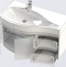 Тумба с раковиной Aquanet Сопрано 2-95 белая L - 12