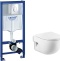 Комплект Система инсталляции для унитазов Grohe Rapid SL 38721001 3 в 1 с кнопкой смыва + Чаша для унитаза подвесного Roca Meridian 346248000  - 0