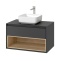 Тумба под накладную раковину Excellent Tuto 80 серый - светлое дерево  MLEX.0102.800.GRBL - 2