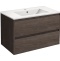 Тумба под раковину Vincea Gio 80 темное дерево VMC-2G800RO - 0