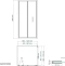 Душевой уголок Wasserkraft Weser 100x100 профиль хром стекло прозрачное 78F19 - 6