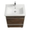 Тумба под раковину Aquaton Капри 60 белый-темное дерево 1A230101KPDB0 - 0