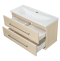 Тумба под раковину Misty Марта 100 бежевая матовая П-Мрт09100-031П2Я - 1