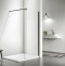 AQ WIW 12020BL Душевая перегородка Walk in с держателем 1200x2000 профиль черный, стекло прозрачное - 1