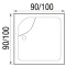 Поддон душевой квадратный River Wemor 90/41 S  10000006060 - 3