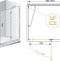 Душевой уголок Cezares Bergamo AH1 100/90 C Cr R BERGAMO-W-AH-1-100/90-C-Cr-R - 5