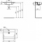 E027901 CONNECT AIR Vanity умывальник 84 см, для монтажа соло с дизайн-сифоном или с подстольем CONNECT AIR; отверстие под смес, с отверстием перелива - 1