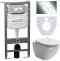 Комплект унитаза с инсталляцией Ceramica Nova Metropol белый с сиденьем микролифт и кнопкой хром глянцевый CN4002_1001CH_1000 - 0