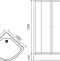 Душевой уголок Royal Bath HK 100x100 профиль белый стекло прозрачное RB100HK-T - 6