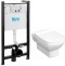 Комплект унитаза с инсталляцией Roca Dama Senso 893104680 с сиденьем Микролифт без клавиши смыва - 0