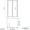 Душевой уголок Wasserkraft Weser 100x90 профиль хром стекло прозрачное 78F22 - 6