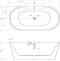Акриловая ванна Abber 160x80, универсальная  AB9299-1.6 - 3