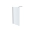 AQ WIW 12020BL Душевая перегородка Walk in с держателем 1200x2000 профиль черный, стекло прозрачное - 0