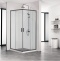 AQ ARI KV 09020BL Душевой уголок квадратный, двери раздвижные 900x900x2000 профиль черный, стекло прозрачное - 2