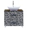 Тумба под раковину Misty Мадлен 80 черно-белая П-Мдг01080-2422Я - 0