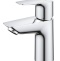 Смеситель для раковины GROHE BauEdge с ограничителем температуры и нажимным донным клапаном, размер S, хром, 23895001 - 1