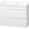 Тумба с раковиной Misty Софт 75 белая глянцевая УТ000015047 - 0