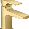 Смеситель для раковины 100, однорычажный, с рычаговой рукояткой, со сливным клапаном Push-Open, 32500990, полированное золото - 0