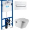 Комплект Система инсталляции для унитазов Roca DUPLO WC 890090020 + Кнопка смыва Roca PL1 Dual хром + Крышка-сиденье Roca Gap 801472004 - 0