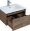 Тумба с раковиной STWORKI Карлстад 60 дуб рустикальный, с белой полкой 440544 - 5