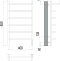 Электрический полотенцесушитель Terminus Полка П6 400х650 с полкой Хром 4670078531421 - 2