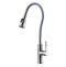 Смеситель для кухни Lemark с гибким  изливом и 2х-функциональным аэратором, сталь/серый  LM5082S-Gray - 0