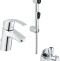 Смеситель Grohe Eurosmart New для раковины с гигиеническим душем 23124002 - 0