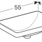 Умывальник меб VariForm 55 б/отв б/к Geberit 500.738.01.2 - 4