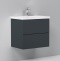 Тумба с раковиной AM.PM Gem 60 графит матовый, подвесная - 2