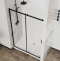 Душевая дверь в нишу Vincea City 110х195 профиль черный стекло прозрачное  VDS-5CT110CLB - 4