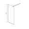 AQ WIW 12020BL Душевая перегородка Walk in с держателем 1200x2000 профиль черный, стекло прозрачное - 2