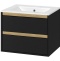 Тумба под раковину EXCELLENT Tuto 60 черный матовый - светлое дерево MLEX.0103.600.BKBL - 0