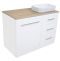 Тумба под стиральную машину Misty Респект 120 белая - светлое дерево Э-Рес01120-13ЯП - 2