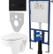 Комплект Унитаз подвесной Seramiksan Petite A101002H с микролифтом + Система инсталляции для унитазов DIWO 4501 + Кнопка смыва DIWO 7323 черная матовая 577770 - 0