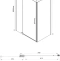 Душевой уголок Vincea Extra 90х80 профиль черный стекло прозрачное VSR-1E809080CLB - 1