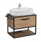 Тумба с раковиной Одри 62 Aquaton Лофт Фабрик 65 темное дерево 1A2423K1LTDY0 - 0
